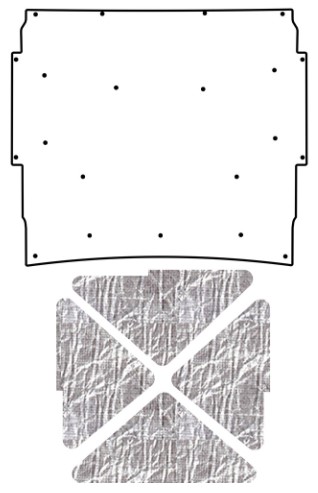 1966-67 Chevrolet Nova QuietRide AcoustiHood Under Hood Cover Kit with Heatshield Panels and Installation Supplies